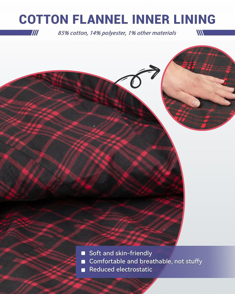 Load image into Gallery viewer, KingCamp FREESPACE 250 3-Season Plus Size Flannel Sleeping Bag Comfortable and Breathable
