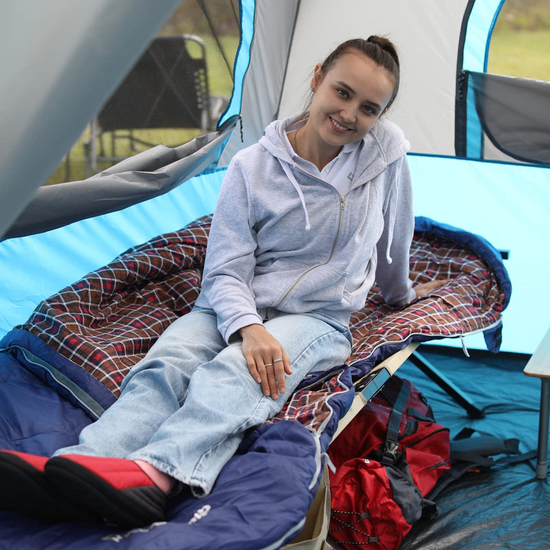 Load image into Gallery viewer, KingCamp FREESPACE 350 Flannel Sleeping Bag-Envelope With Hood Extra Large
