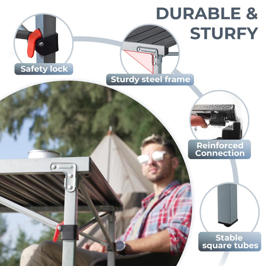 KingCamp Folding Outdoor Table Lightweight Aluminum Alloy Table
