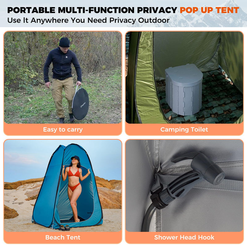 Load image into Gallery viewer, KingCamp GENOVA 1-Room Privacy Shelter Pop Up Privacy Tent
