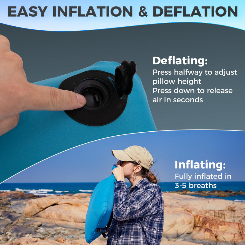 Load image into Gallery viewer, KingCamp HYPNOS Compact Inflatable Camping Pillow with Washable Cover
