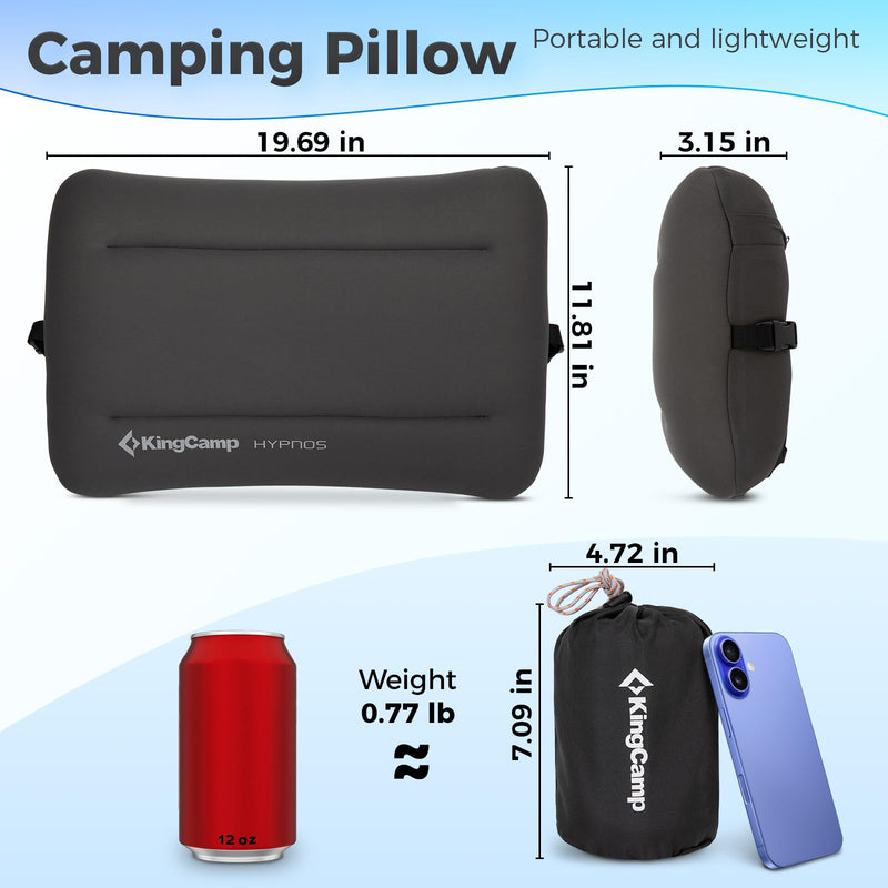 Load image into Gallery viewer, KingCamp HYPNOS Compact Inflatable Camping Pillow with Washable Cover
