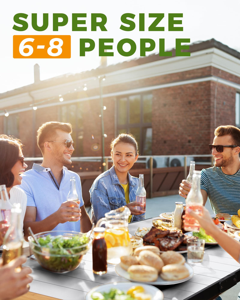 Load image into Gallery viewer, KingCamp Hybrid Aluminum Roll-Top Table with Bamboo Extensions
