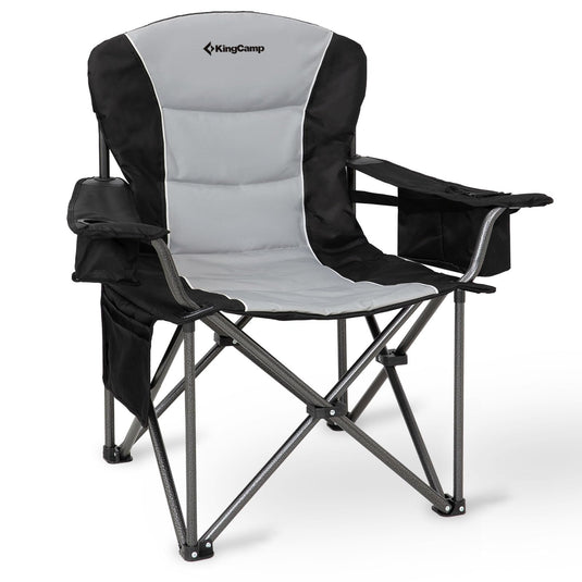 KingCamp JUNIPER C10 Oversized Folding Chair with Adjustable Lumbar Support Black