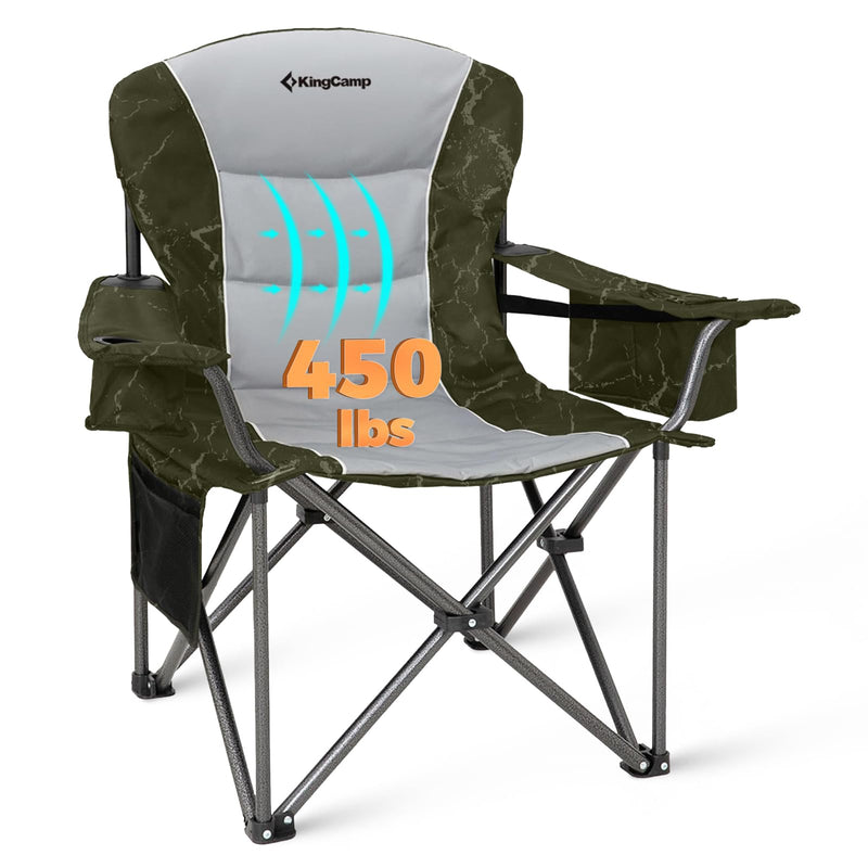 Load image into Gallery viewer, KingCamp JUNIPER C10 Oversized Folding Chair with Adjustable Lumbar Support
