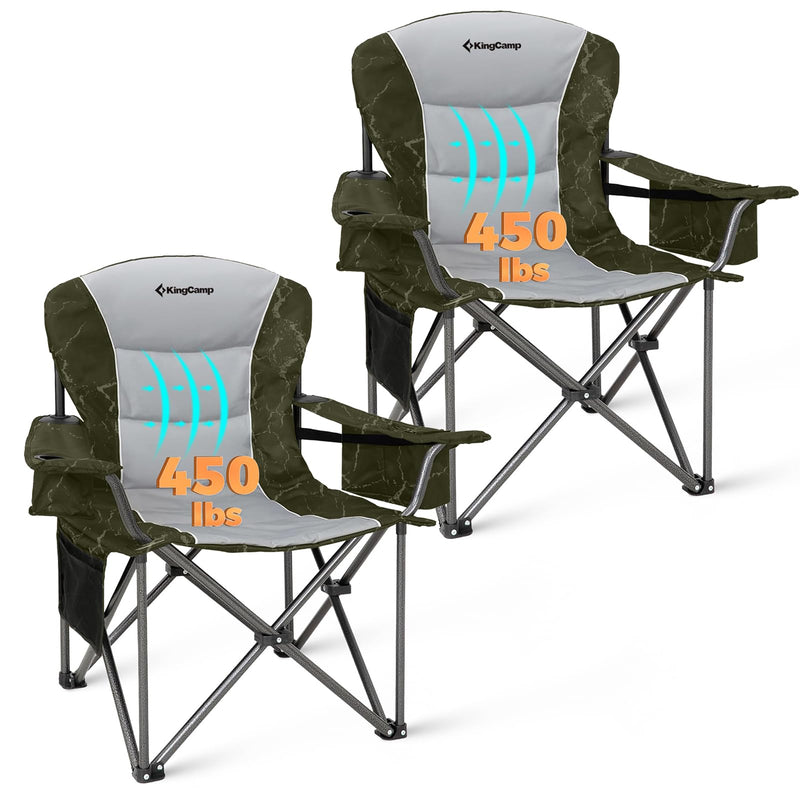 Load image into Gallery viewer, KingCamp JUNIPER C10 Oversized Folding Chair with Adjustable Lumbar Support

