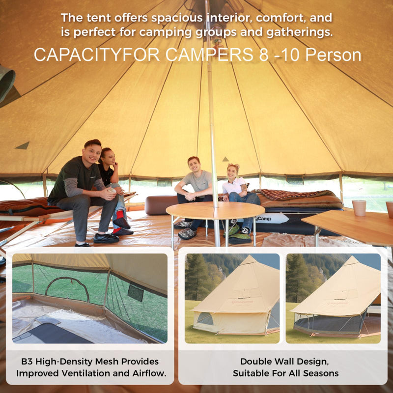 Load image into Gallery viewer, KingCamp KHAN 400/ 500 Canvas Bell Tents
