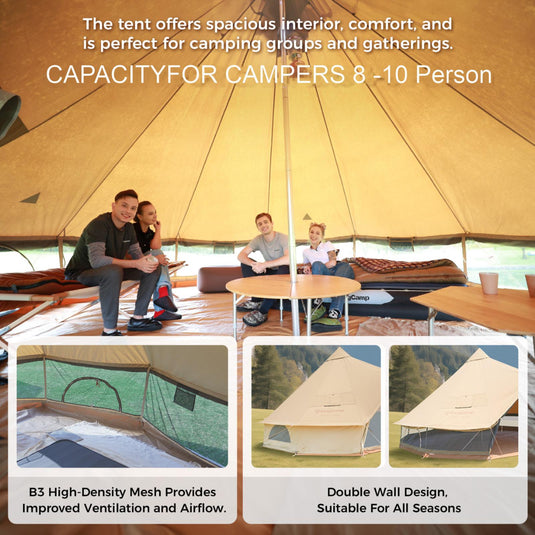 KingCamp KHAN 400/ 500 Canvas Bell Tents