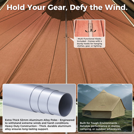 KingCamp KHAN 400 Canvas Bell Tents