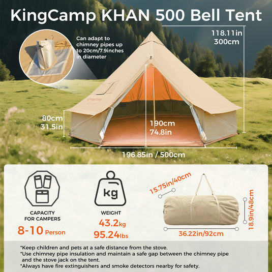 KingCamp KHAN 500 Canvas Bell Tents