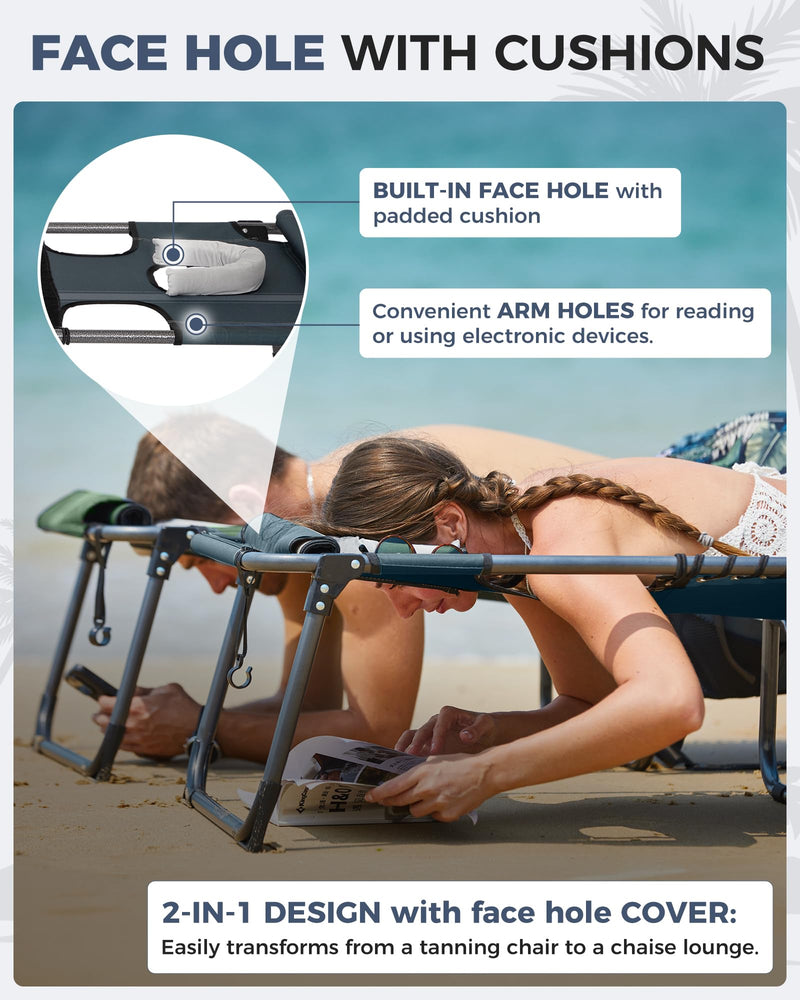 Load image into Gallery viewer, KingCamp MAGNOLIA B10 PLUS Backpack Chaise Built in Face Hole with Padded Cushion
