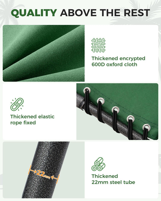 KingCamp MAGNOLIA B10 PLUS Backpack Chaise Lounge with 360° Rotatable Canopy Shade