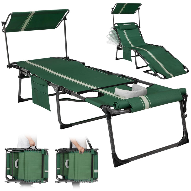 Load image into Gallery viewer, KingCamp MAGNOLIA B10 PLUS Backpack Chaise Lounge with Adjustable Canopy and Face Hole
