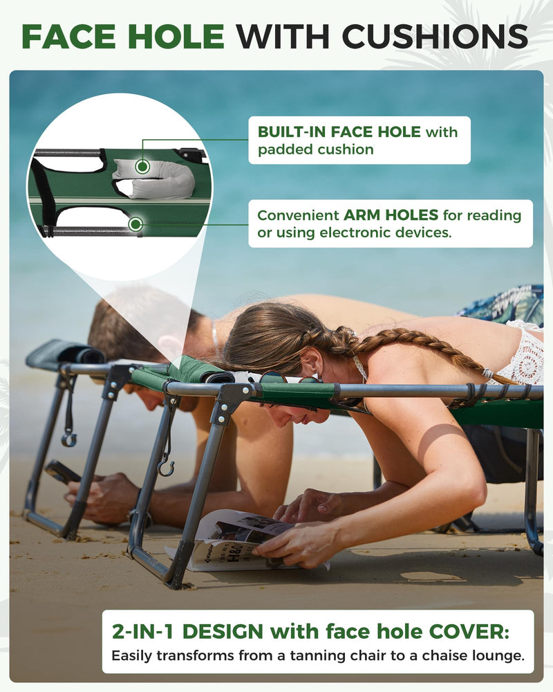 Load image into Gallery viewer, KingCamp MAGNOLIA B10 PLUS Backpack Chaise Lounge with Adjustable Canopy and Face Hole
