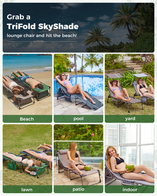 KingCamp MAGNOLIA B10 PLUS Backpack Chaise Lounge with Storage Bag and Adjustable Pillow