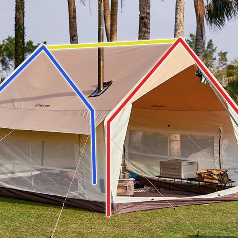 Load image into Gallery viewer, KingCamp MOUNTAIN IN C2 Canvas Cabin Tent 8&#39; x 11&#39; Wall Tent With Stove Jack
