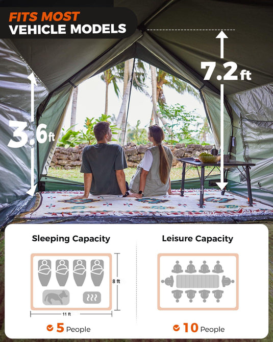 KingCamp MOUNTAIN IN C2 Canvas Cabin Tent 8' x 11' Green