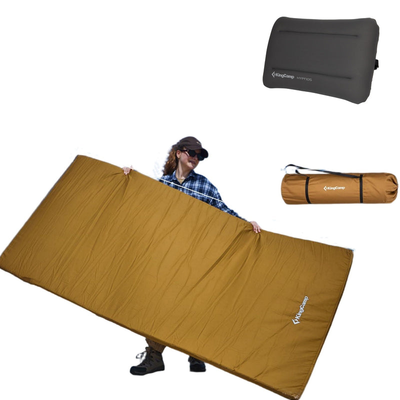 Load image into Gallery viewer, KingCamp 2-Inch Memory Foam Camping Mattress &amp; HYPNOS Pillow Bundle

