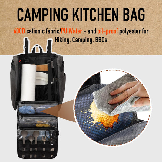 KingCamp Picnic Backpack Tactical Kitchen Storage Bag - 17Liters_03