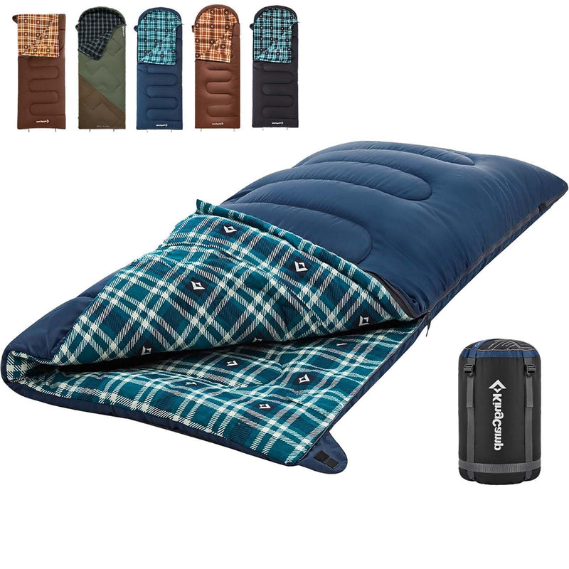 Load image into Gallery viewer, KingCamp SNOWFLAKE 400 Cold Weather Sleeping Bag for Adults - 4-Season, Wide, Waterproof, Converts to Double
