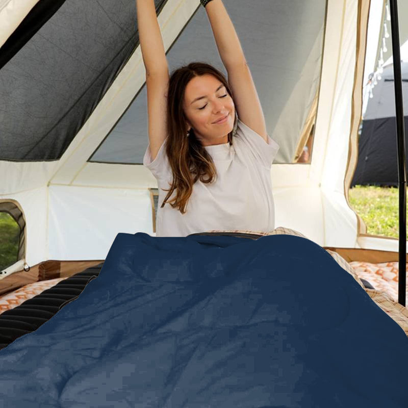 Load image into Gallery viewer, KingCamp SNOWFLAKE 400 Versatile All-Season Sleeping Bag – Wide, Convertible to Double, Flannel Lined for Camping, Hiking, and Outdoor Adventures
