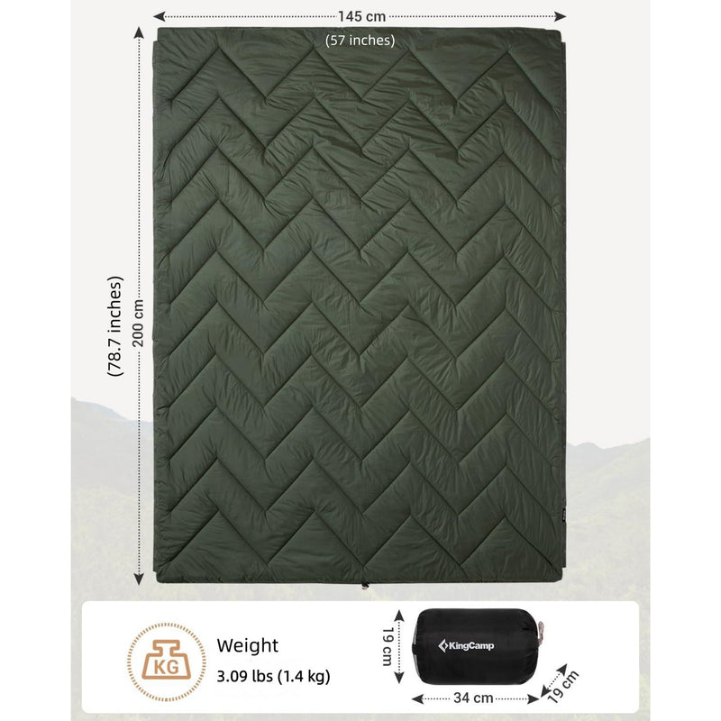 Load image into Gallery viewer, KingCamp Sherpa Sleeping Bag Blanket 2-in-1 for Camping, Car &amp; Home Lightweight &amp; Packable
