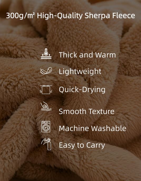 KingCamp Sherpa Sleeping Bag Blanket 2-in-1 for Camping, Car & Home Lightweight & Packable