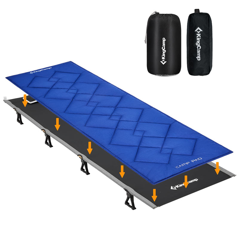 Load image into Gallery viewer, KingCamp Ultralight Folding Camping Cots with Mattress Pad

