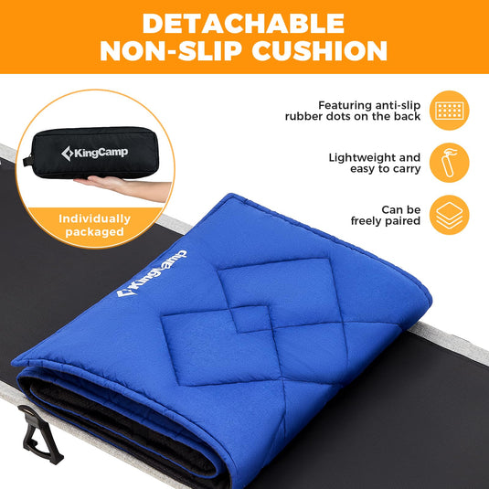 KingCamp Ultralight Folding Camping Cots with Mattress Pad