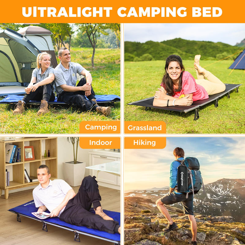Load image into Gallery viewer, KingCamp Ultralight Folding Camping Cots with Mattress Pad
