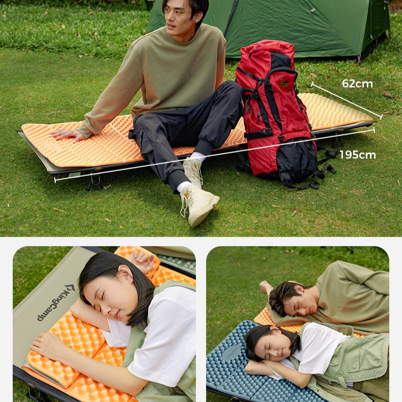 Load image into Gallery viewer, KingCamp Ultralight IXPE Foam Sleeping Pad Orange Comfort Backpacking Moisture-Proof
