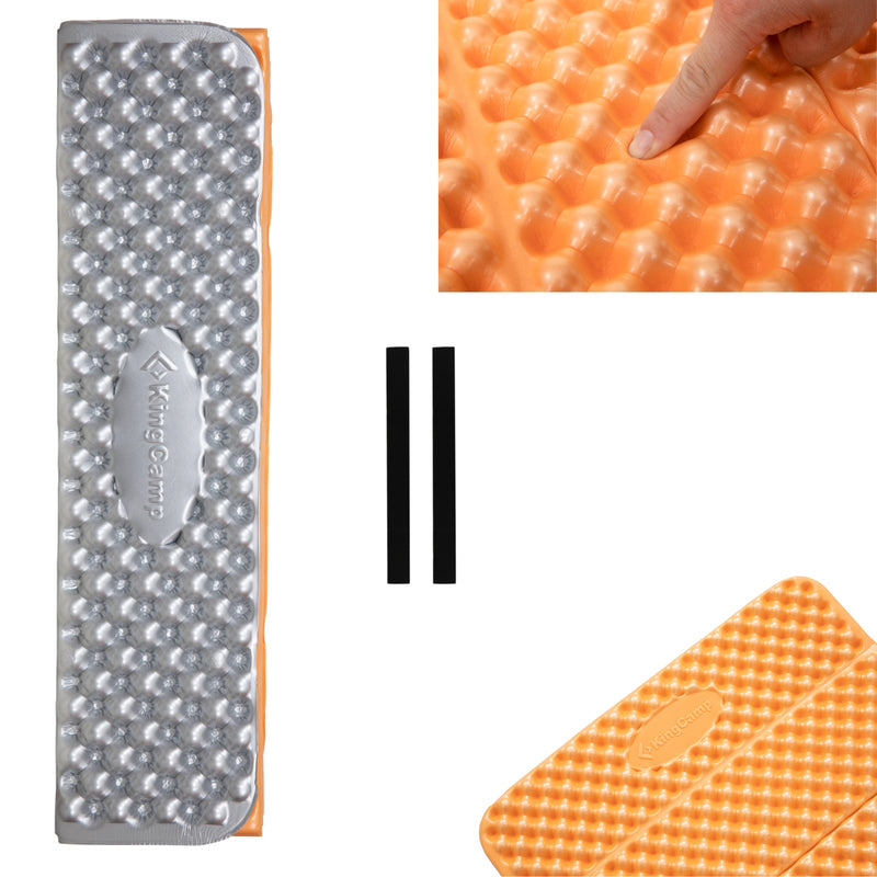 Load image into Gallery viewer, KingCamp Ultralight IXPE Foam Sleeping Pad Orange Comfort Backpacking
