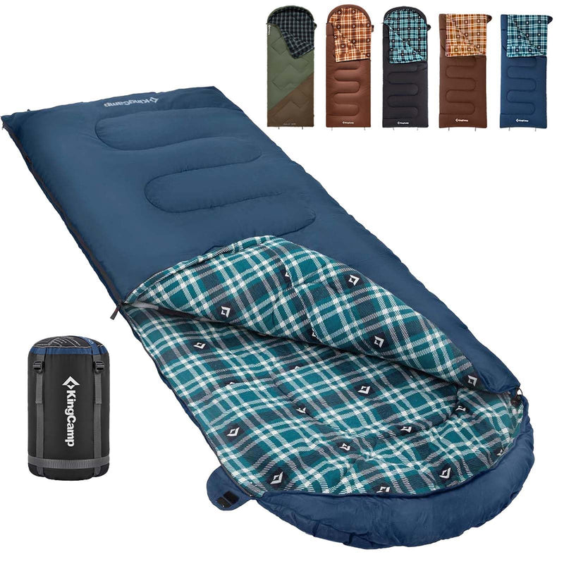 Load image into Gallery viewer, KingCamp Versatile All-Season Sleeping Bag for Adults – 300g Insulated, Waterproof &amp; Extra Wide, Converts to Double with Zipper Link System for Camping, Hiking, Backpacking
