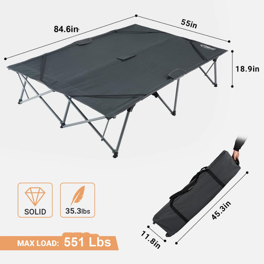 KingCamp Deluxe Double Folding Camping Cot