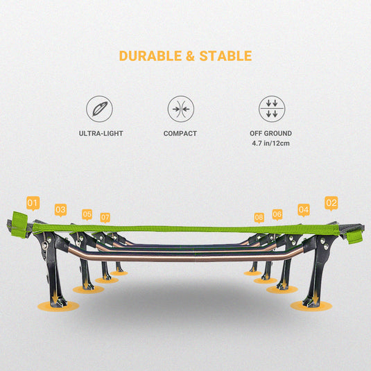 KingCamp Oversized Folding Camping Cots Ultralight Sleeping Cots