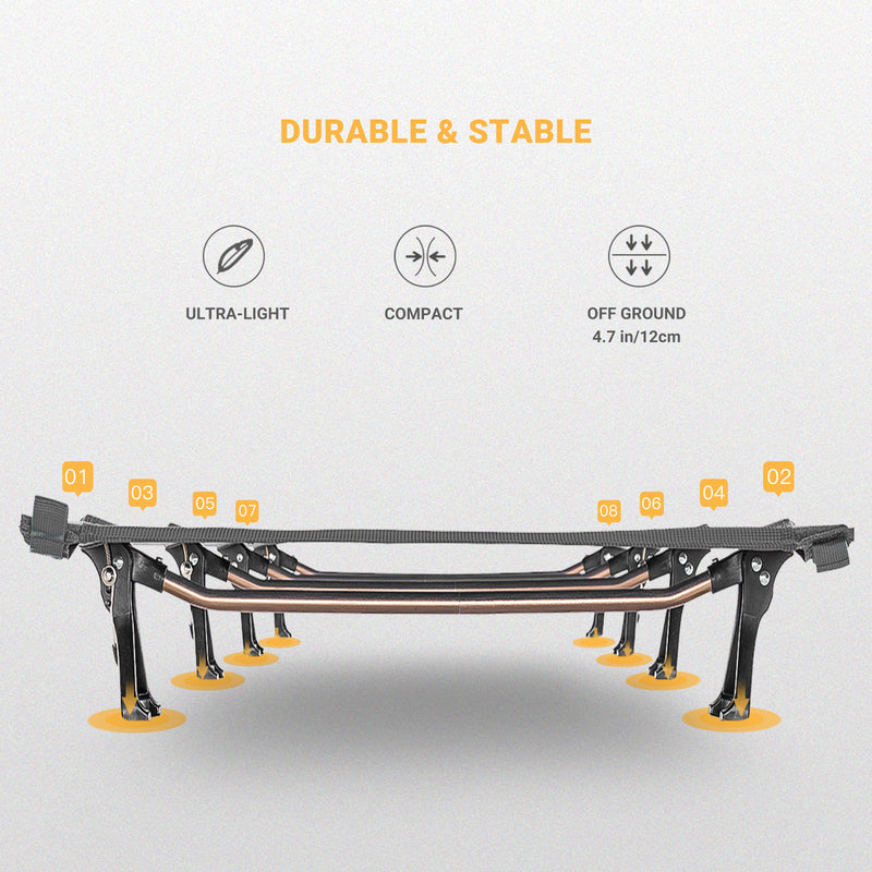 Load image into Gallery viewer, KingCamp Oversized Folding Camping Cots Ultralight Sleeping Cots
