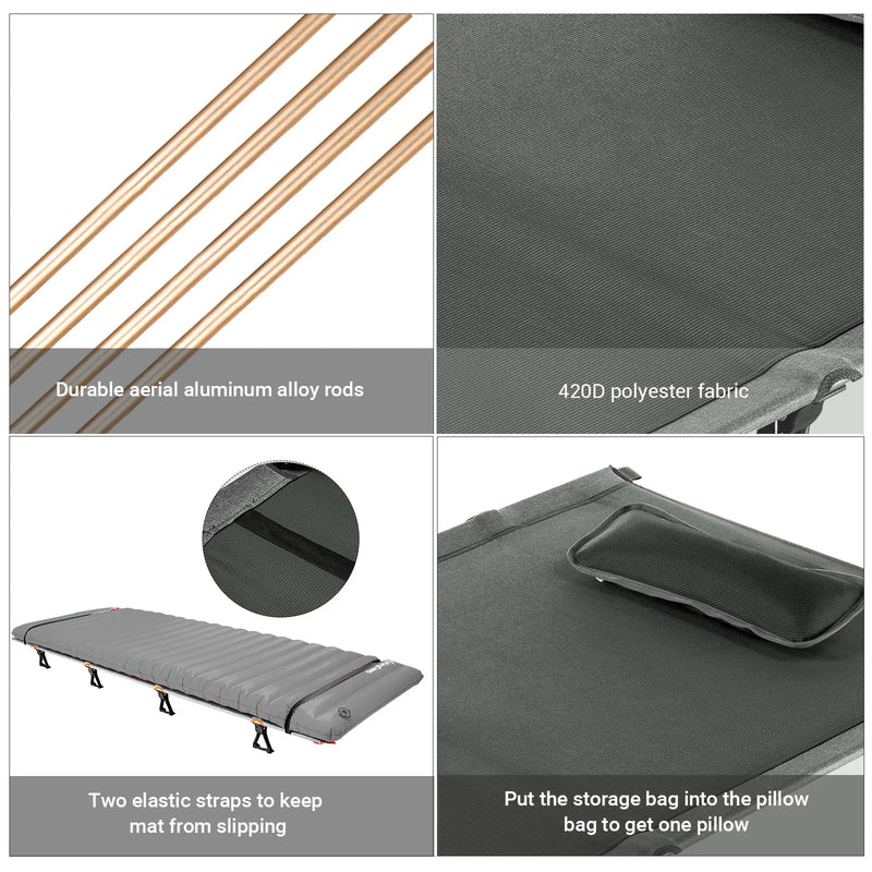 Load image into Gallery viewer, KingCamp Oversized Folding Camping Cots Ultralight Sleeping Cots
