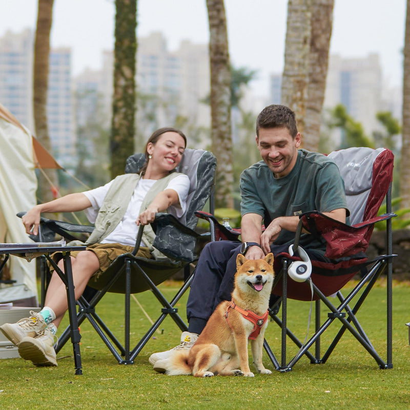 Load image into Gallery viewer, KingCamp JUNIPER C10 Oversized Folding Chair with Adjustable Lumbar Support
