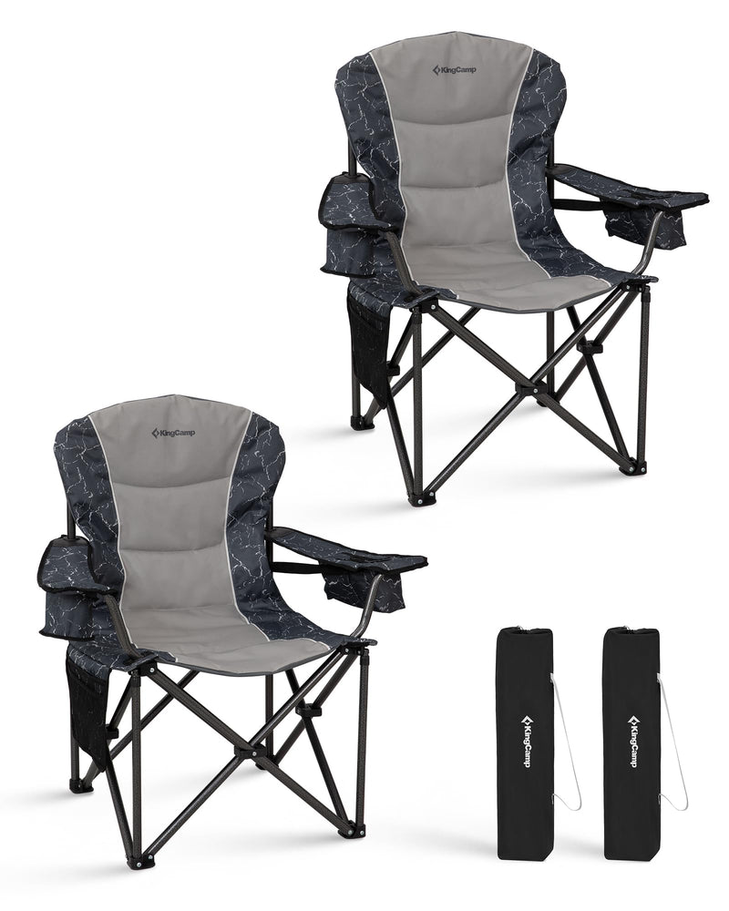 Load image into Gallery viewer, KingCamp JUNIPER C10 Oversized Folding Chair with Adjustable Lumbar Support
