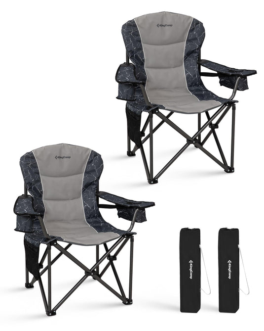 KingCamp JUNIPER C10 Oversized Folding Chair with Adjustable Lumbar Support