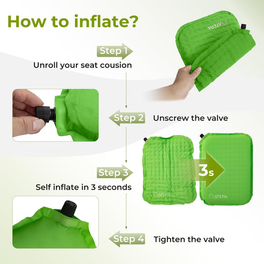 ATEPA BUBBLE 5.0 Trail Seat Inflatable Seat Cushion Globalshelf