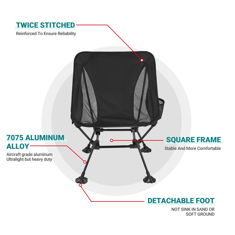 Load image into Gallery viewer, ATEPA Ultralight Square Low Chair Set of 2
