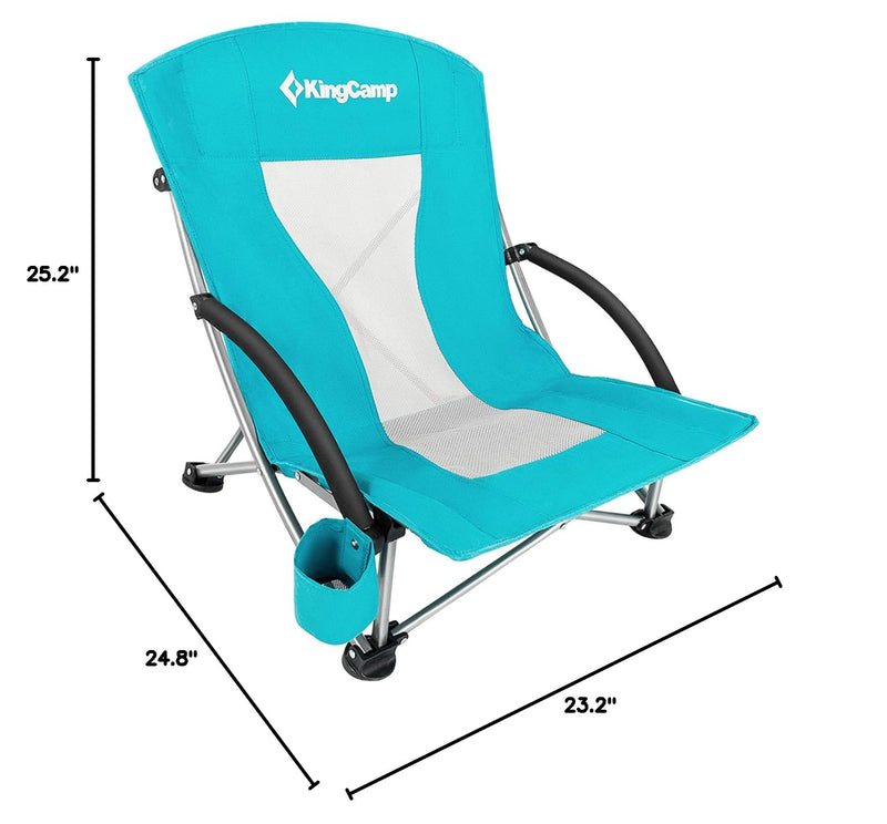 Load image into Gallery viewer, KingCamp Low Back Beach Lightweight Folding Beach Chair
