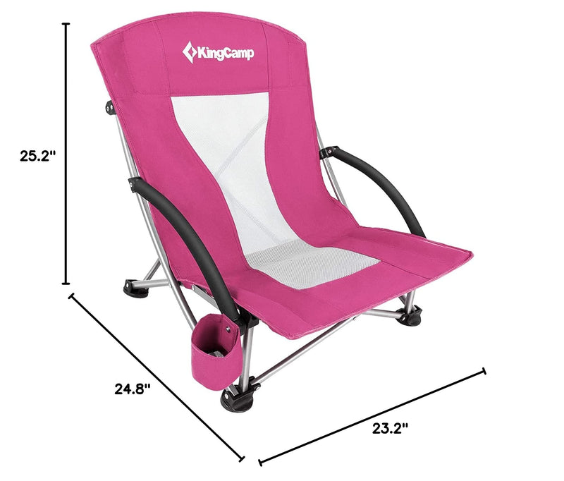 Load image into Gallery viewer, KingCamp Low Back Beach Lightweight Folding Beach Chair
