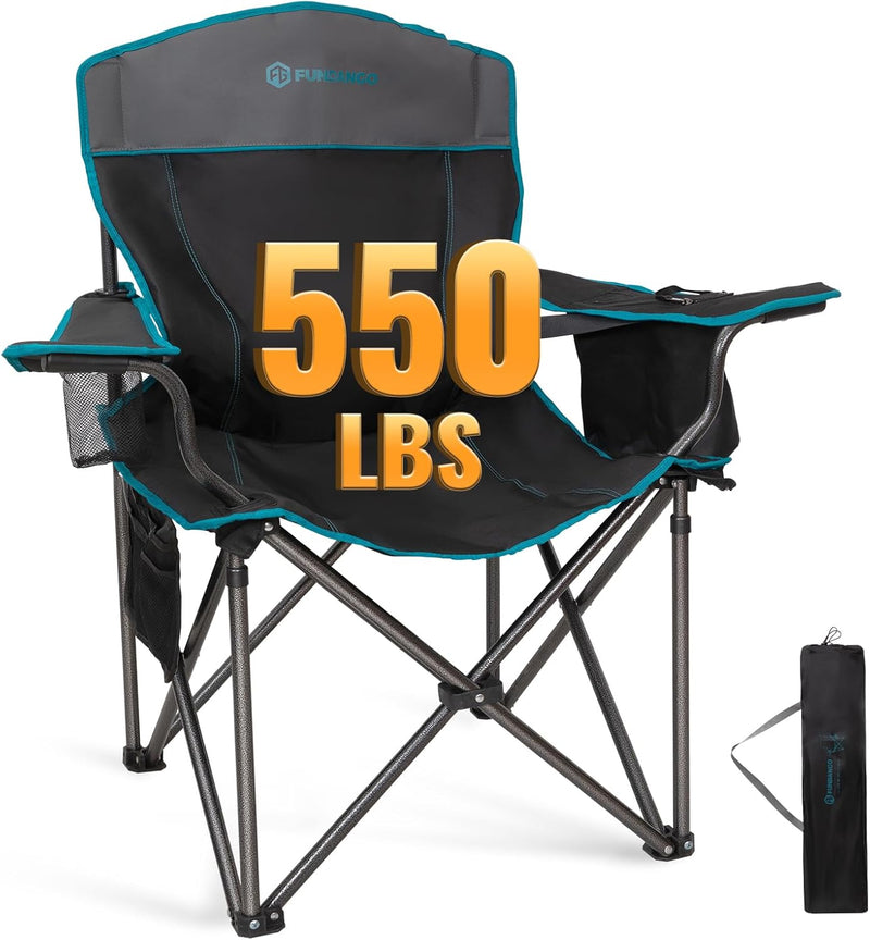 Load image into Gallery viewer, FUNDANGO Heavy Duty 550lb Capacity Oversized Outdoor Chair with Lumbar Support
