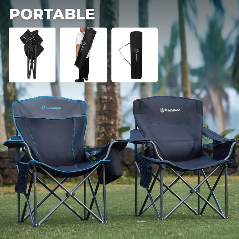 Load image into Gallery viewer, FUNDANGO Heavy Duty 550lb Capacity Oversized Outdoor Chair with Lumbar Support
