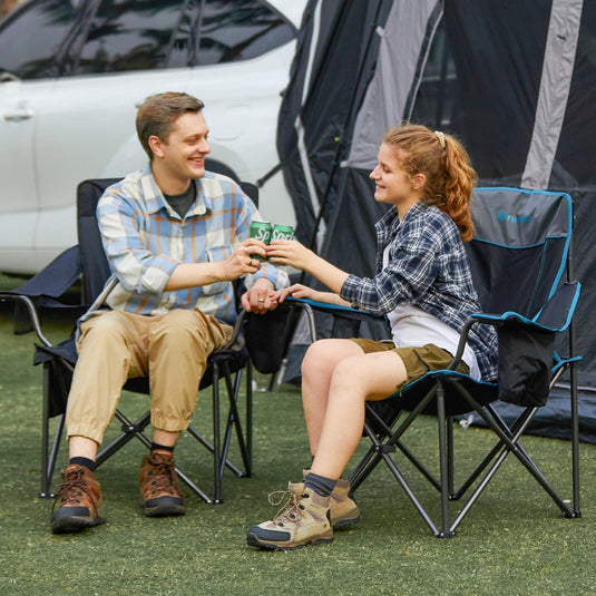 FUNDANGO Heavy Duty 550lb Capacity Oversized Outdoor Chair with Lumbar Support