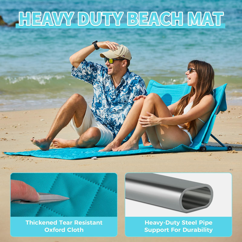 Load image into Gallery viewer, WEJOY Legless Lounger Chair - Ultra Lightweight Beach Mat with Back Support
