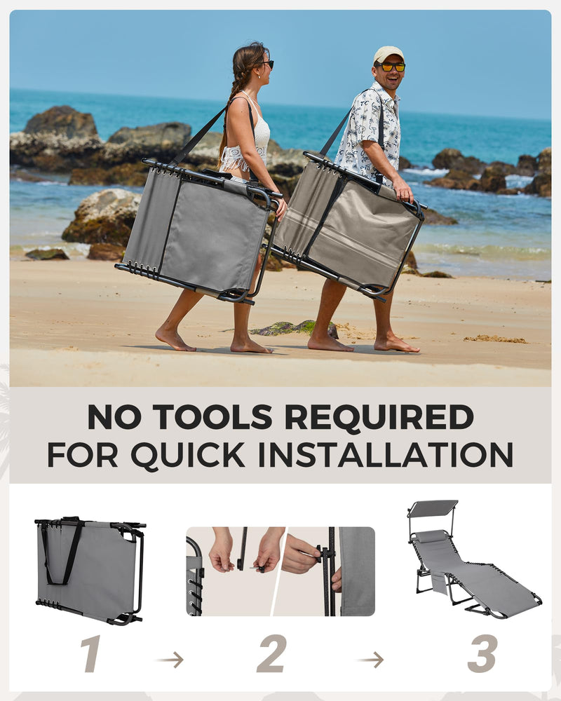 Load image into Gallery viewer, KingCamp Quality Backpack Chaise Lounge
