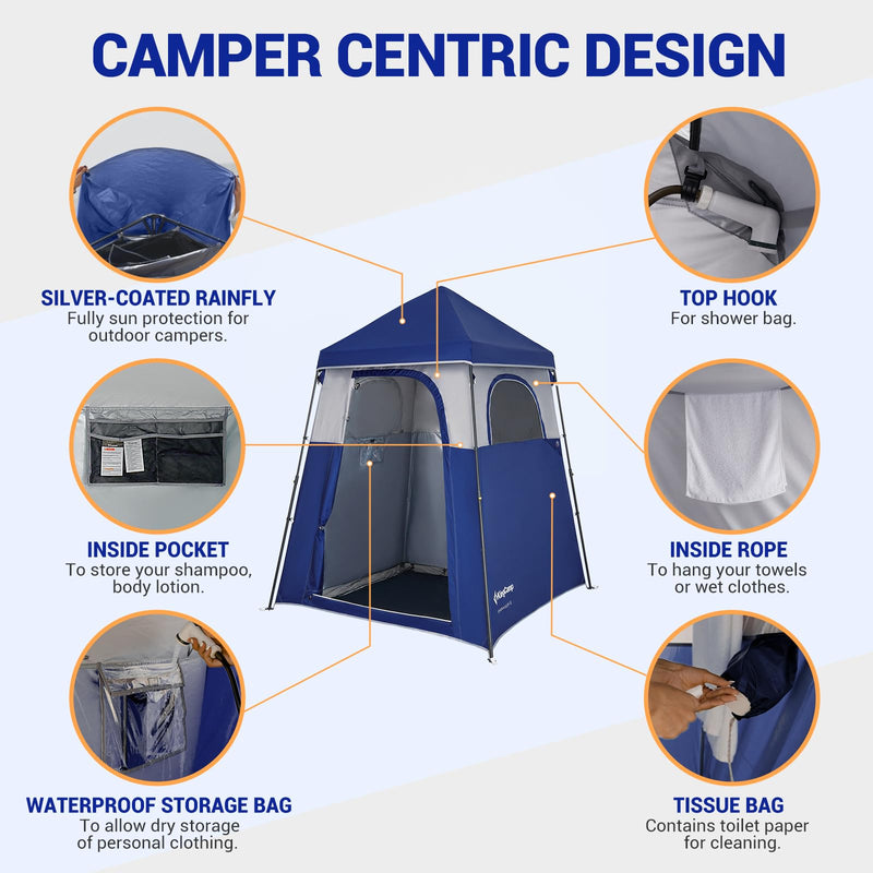 Load image into Gallery viewer, KingCamp MARASUSA Q Portable Instant Pop Up 1-Room Privacy Tent
